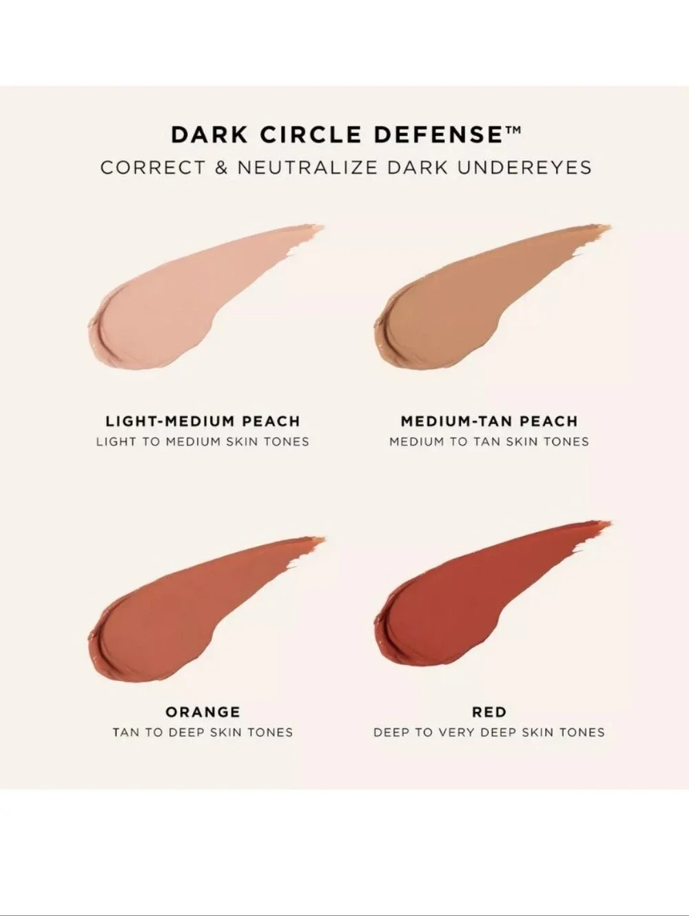 Tarte Dark Circle Defense Colored Clay CC Under-eye Corrector LIGHT-MEDIUM PEACH